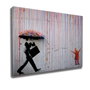 Wallity Lienzo Lluvia de colores de Banksy 50 x 70 cm